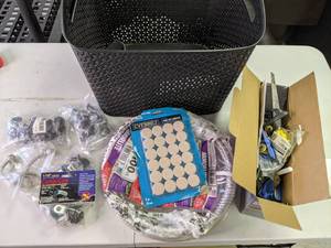 lot 150 image: Misc. Houshold Items (Drawer Pulls, Furniture Pads, Armorlite Cable, etc.)