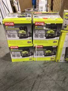 Lot of 7 Ryobi Blowers Not checked Various Conditions Customer Returns See Pictures