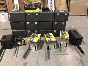 Lot of 18 Ryobi  Chainsaws Various Conditions Customer Returns See Pictures