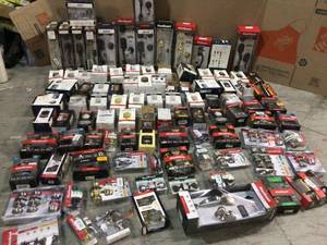 Lot of assorted door knobs and handles Various Conditions Customer Returns See Pictures