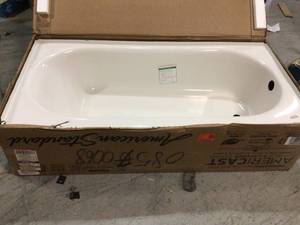 Princeton 60 in. Right Hand Drain Rectangular Alcove Bathtub in White by American Standard Customer Return See Pictures
