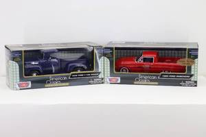 lot 33 image: (2) Moto Max 124 1960 Ford Ranchero & 1956 Ford F-100 Pickup