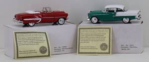 lot 44 image: (2) National Motor Museum Mint 132 1955 Chevy Bel Air & 1954 Chevy Bel Air Convertible