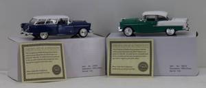 lot 45 image: (2) National Motor Museum Mint 132  1955 Chevy Nomad & 1955 Chevy Bel Air