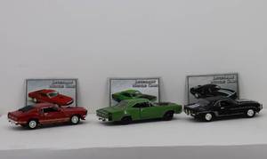 lot 52 image: (3) National Motor Museum Mint Legendary Muscle Cars 69 Chevy Camaro, 69 Dodge SuperBee, 69 Ford Mustang
