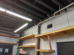 lot 22 image: Suspended Industrial Multi-Level Shelving Units (3)