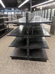 lot 37 image: 20 Ft. Two Sided Metal Retail Display Rack