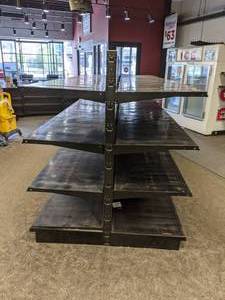 lot 41 image: 11 Ft. Two Sided Metal Display Rack