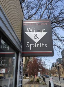 lot 11 image: Dinkytown Wine & Spirits 4 Ft. x 5 F. Electric Exterior Hanging Sign