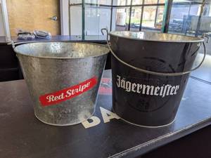 lot 137 image: Two Metal Beer Buckets