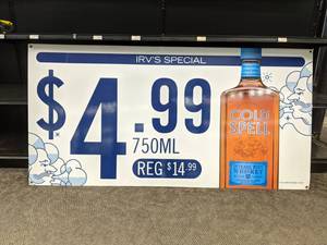 lot 27 image: Large Sign Cold Spell Mint Whiskey