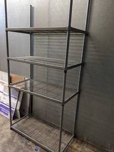 lot 21 image: 6 Ft. Industrial Metal Shelving Unit