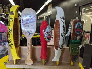 lot 84 image: Five Tap Handles Grain Belt, Leinenkugels, Moosehead