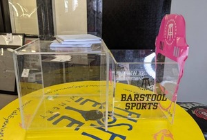 lot 132 image: Two Acrylic Raffle Entry Boxes