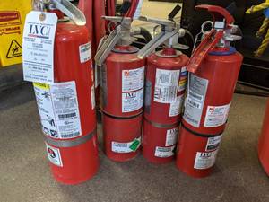 lot 136 image: Four Fire Extinguishers