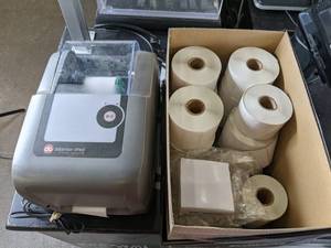 lot 75 image: Datamax ONeil E-Class Mark III Barcode Label Printer w Thermal Transfer Labels