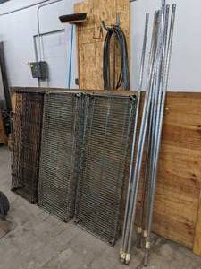 lot 49 image: Disassembled Metal Shelving Units