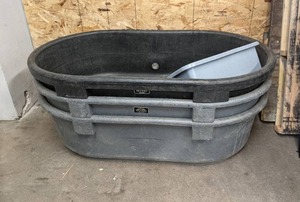 lot 56 image: Four Heavy Duty Plastic Tubs