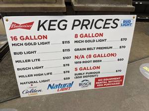 lot 90 image: Keg Price Signage (2)
