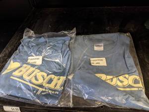 lot 107 image: Two Busch Beer T-Shirts L and XL