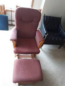 Glider Rocker Chair With Ottoman