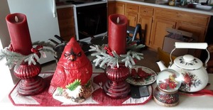 Lot Of Cardinal Decor