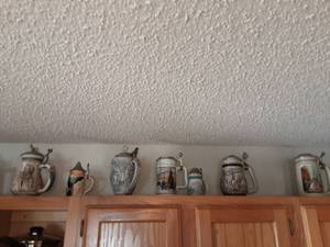 Collection Of Steins Avon, Some German, Others Bring Boxes To Load