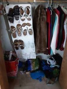 Contents Of Closet Shoes Size 7, Clothes Size LXL (Womens)