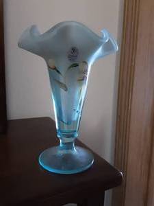 Hand Painted Fenton Vase