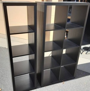lot 16 image: 2-Cube Shelves 1-4 Section 16x15x58, 1-8 Section 30x15x58