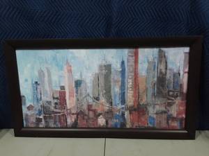 lot 32 image: The Bombay Company Metro Heights Framed Print 53x29
