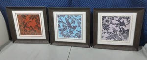 lot 34 image: Set Of 3-Framed Bird Prints