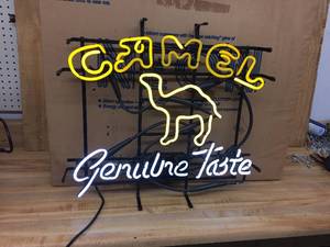 lot 4 image: Camel Genuine Taste Neon Sign With Box