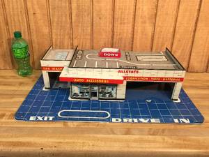 lot 16 image: Vintage Tin Litho Allstate Service Station