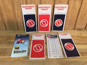 lot 26 image: Vintage Northwest Orient 1970s Time Tables