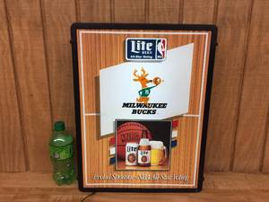 lot 56 image: Miller Lite Milwaukee Bucks Beer Light