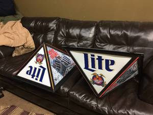 lot 63 image: Rare Miller LightLite C-Store Thief Signs