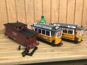 lot 124 image: 2 LGB G Scale TrolleyStreetcars and Bachmann Big Hauler