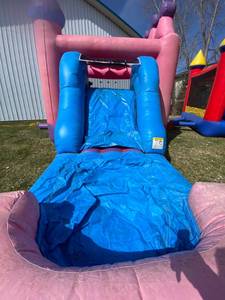 lot 12 image: Princess 5 in 1 wet or dry slide combo with basketball hoop