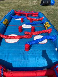 lot 18 image: Inflatable Air Hockey 8 Player Game
