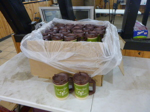 lot 62 image: Case of Thermal Coffee Mugs