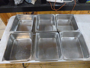 lot 73 image: 6 Steam Table Pans