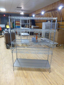 lot 23 image: 5 Tier Wire Shelving
