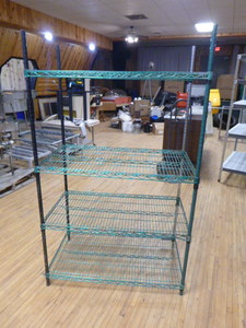 lot 25 image: 4 Tier Wire Shelving
