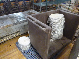 lot 11 image: Plate Cart and Plates