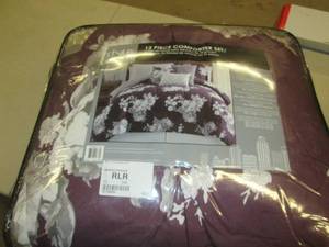 12 piece comfortert set queen flora...