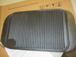 reversible pre-seasoned cast iron g...