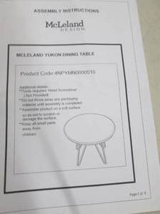 mcleland design yukon dining table ...
