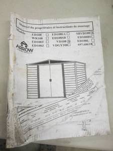 arrow 10 x 8 metal shed as is ...
