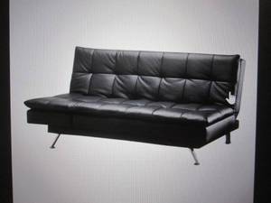 faux leather futon ...